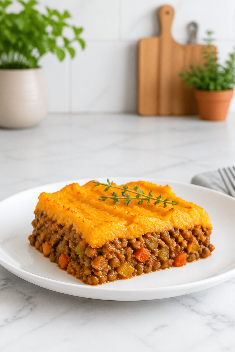 Lentil Shepherd Pie with Mashed Sweet Potato Lentil Shepherd Pie with Mashed Sweet Potato