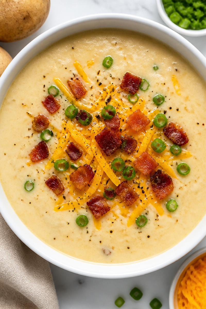 Loaded Baked Potato Soup with Cream Cheese