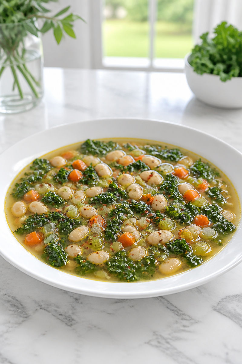Low Calorie White Bean and Kale Soup