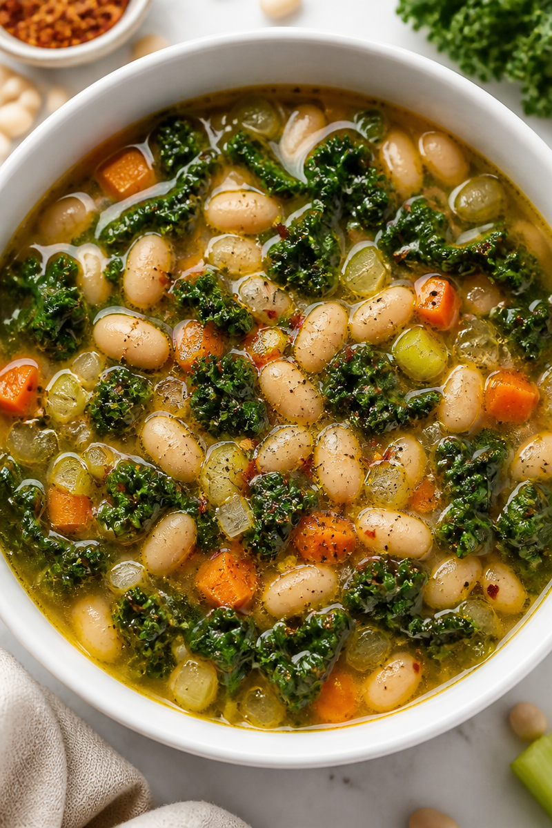 Low Calorie White Bean and Kale Soup