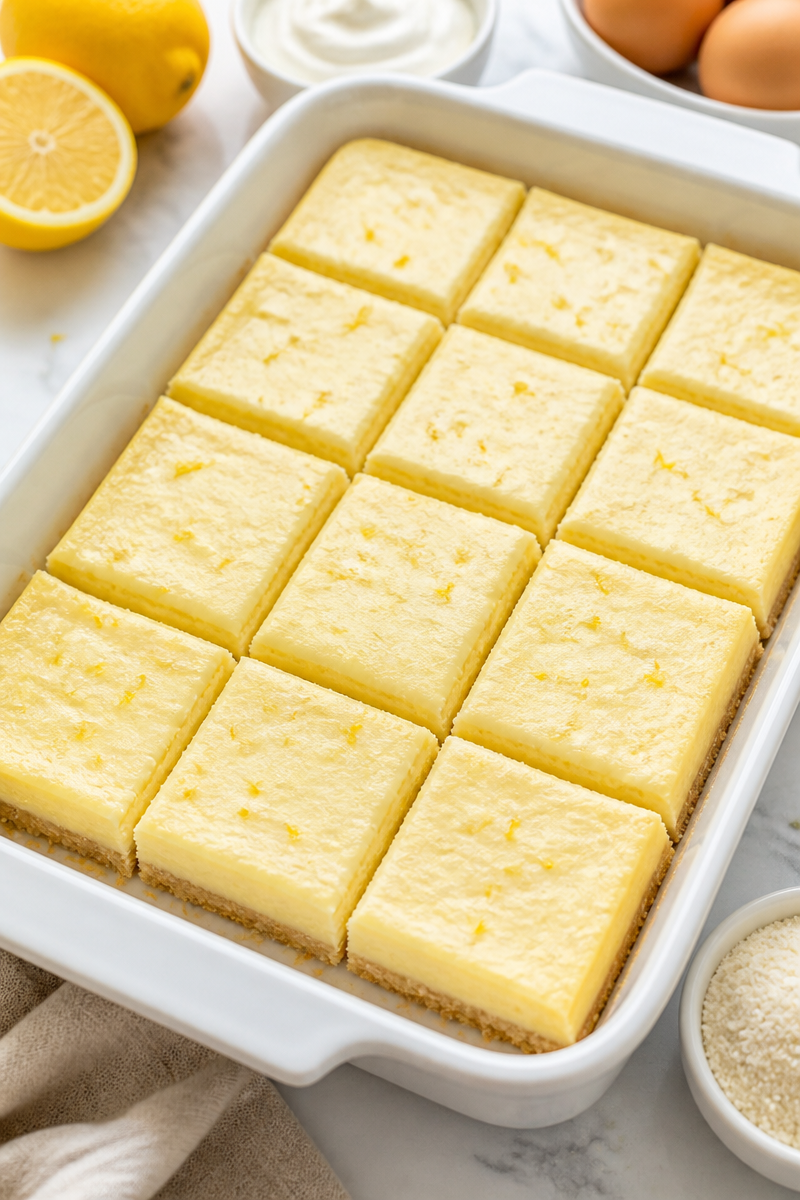 Low Carb Keto Lemon Cheesecake Dessert Bars