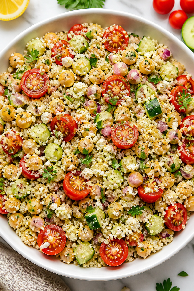 Mediterranean Chickpea and Quinoa Salad Bowl Mediterranean Chickpea and Quinoa Salad Bowl