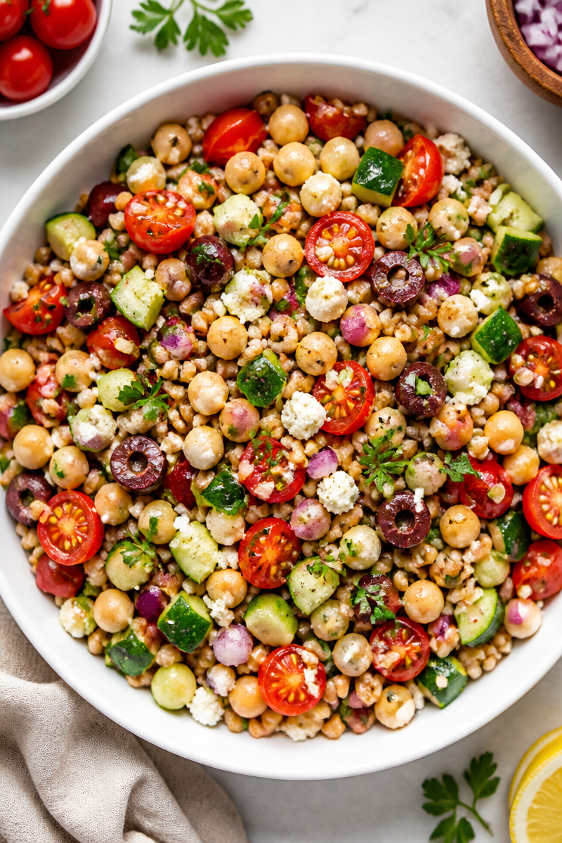 Mediterranean Farro Grain Bowl Mediterranean Farro Grain Bowl