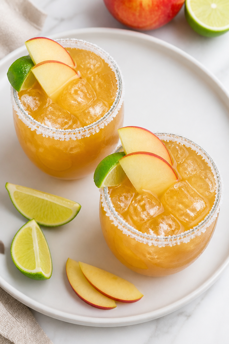 Non Alcoholic Apple Cider Margarita Halloween Cocktail