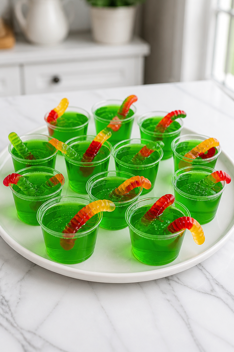 Non Alcoholic Green Slime Lime Halloween Jello Shot Non Alcoholic Green Slime Lime Halloween Jello Shot