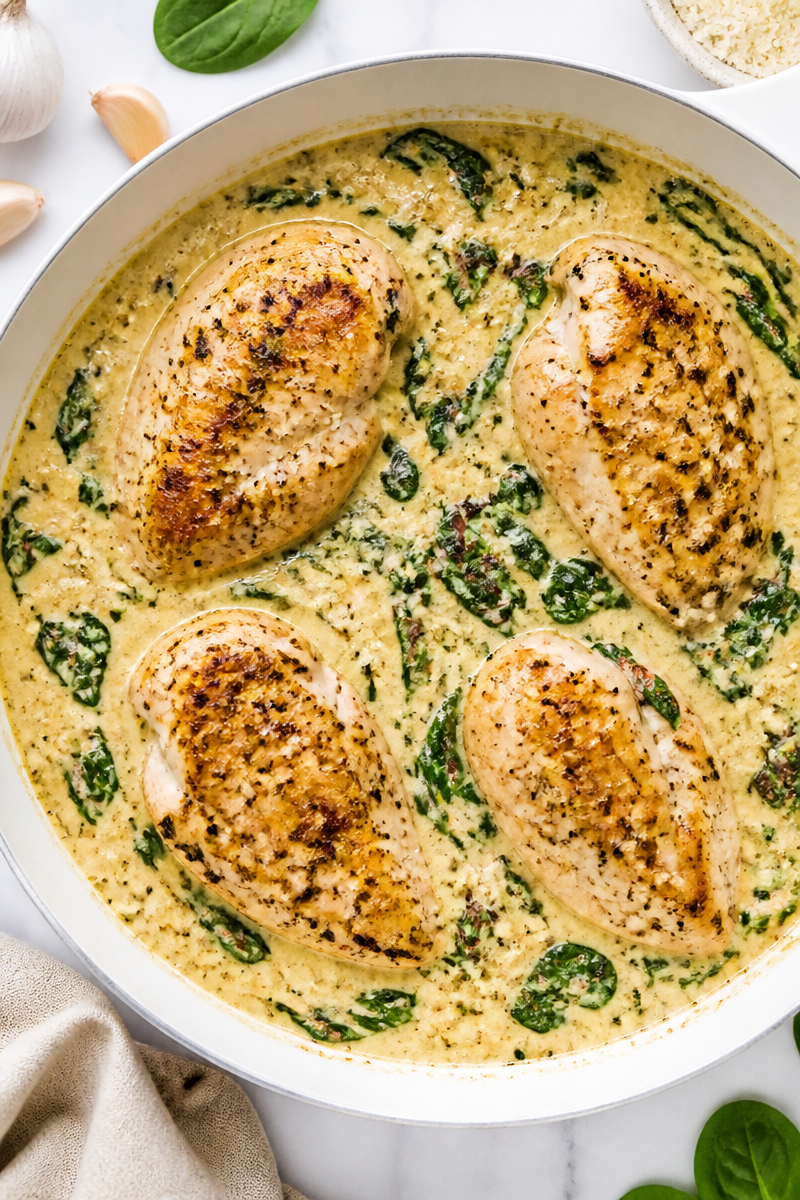 One Pot Creamy Garlic Chicken One Pot Creamy Garlic Chicken