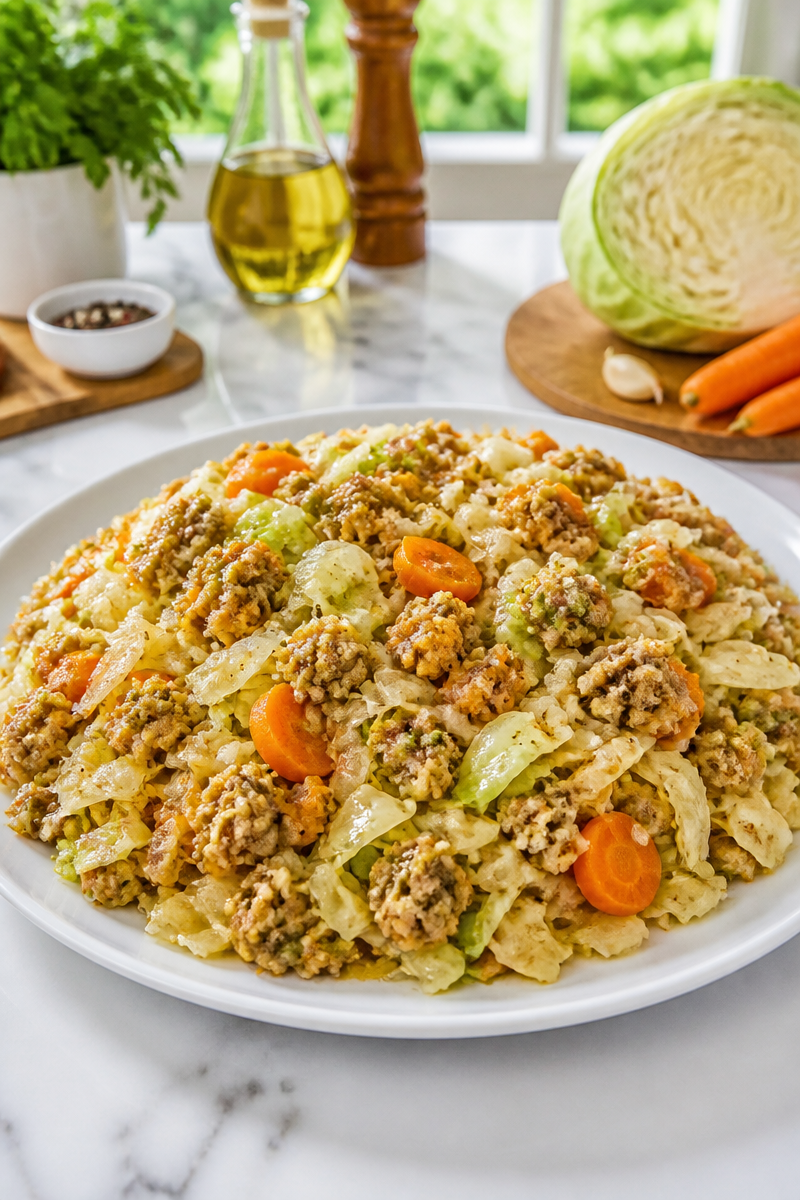 One Pot Ground Turkey And Cabbage Skillet Dinner