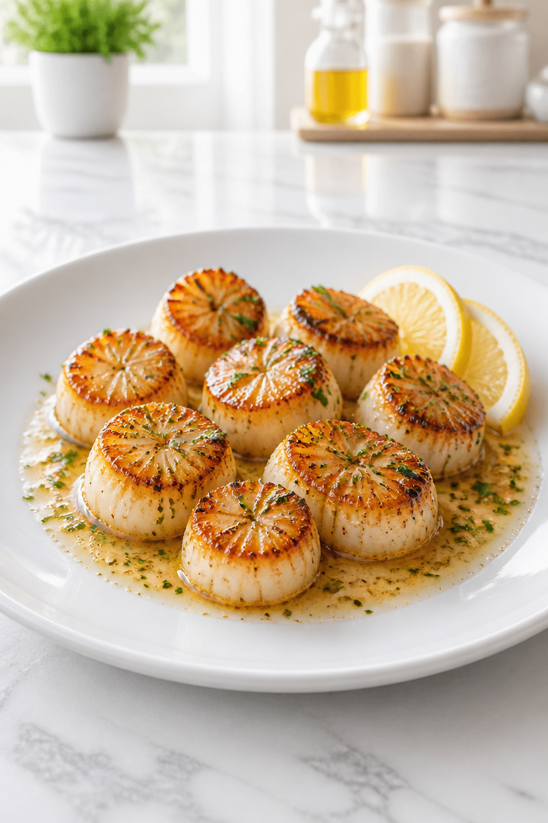 Pan Seared Garlic Butter Scallop