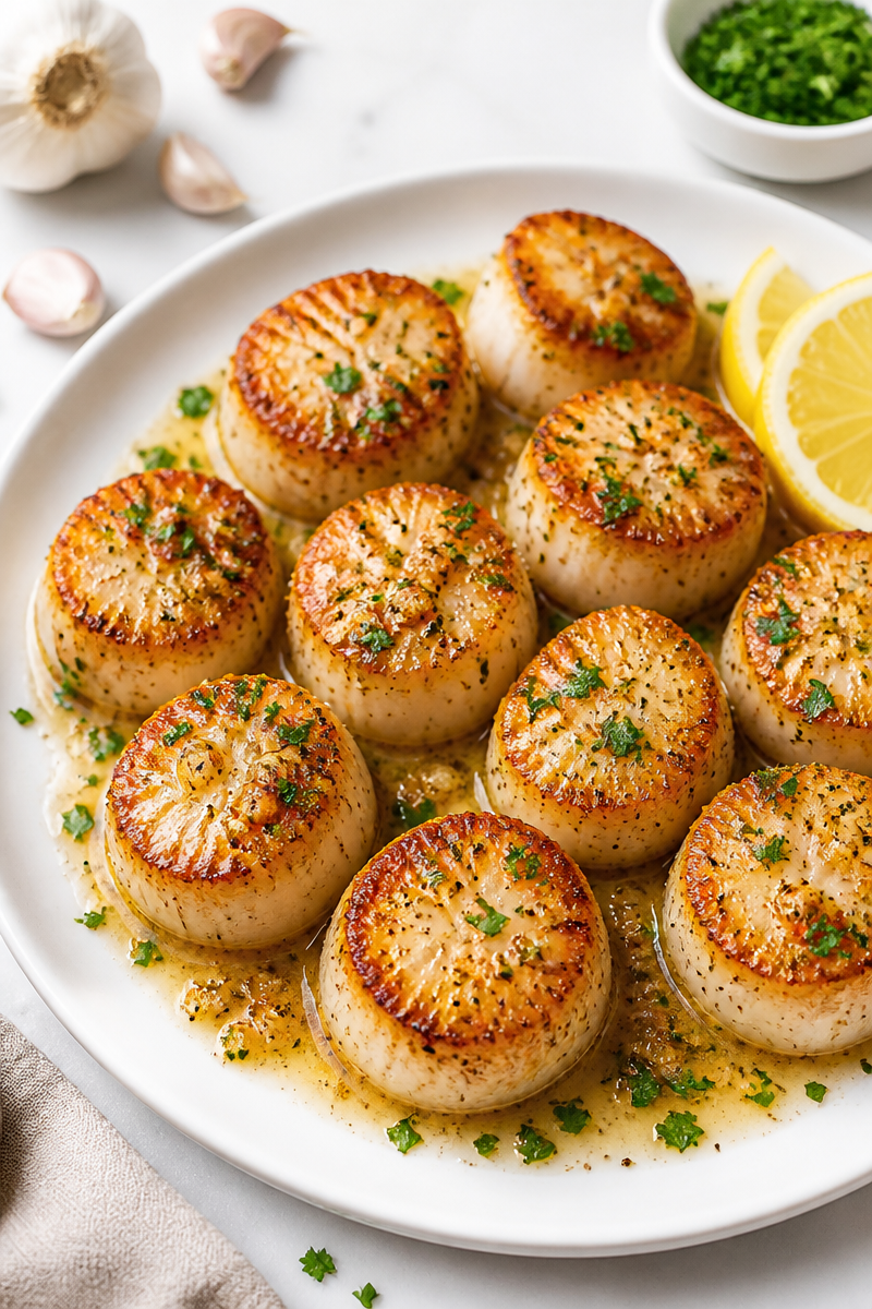 Pan Seared Garlic Butter Scallop