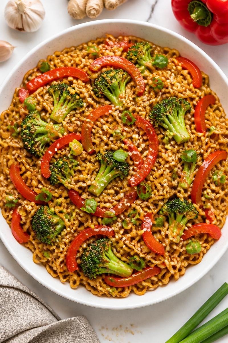 Quick 10-Minute Spicy Ramen Noodle Stir-Fry