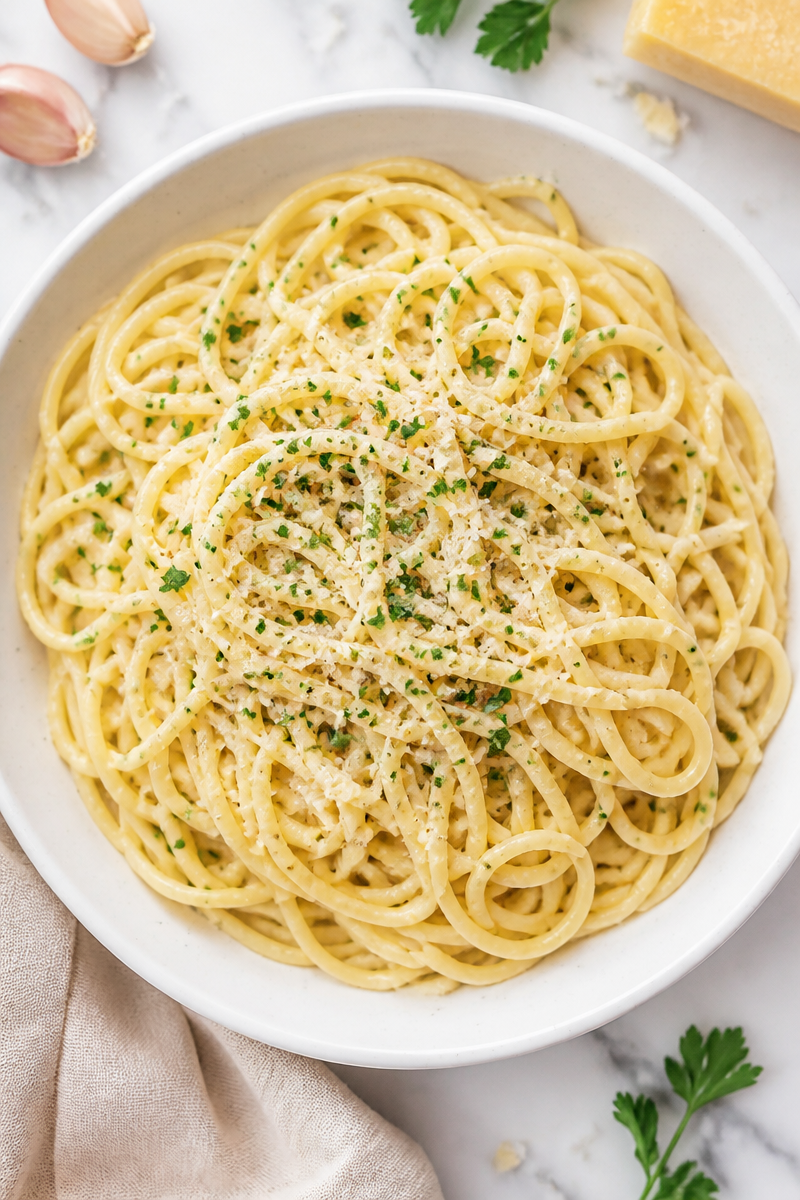 Quick 15-Minute Garlic Parmesan Noodle