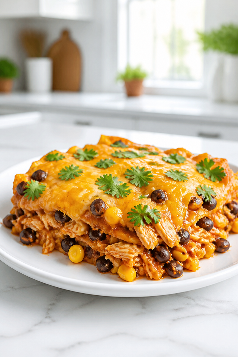 Quick Weeknight Chicken Enchilada Casserole Quick Weeknight Chicken Enchilada Casserole