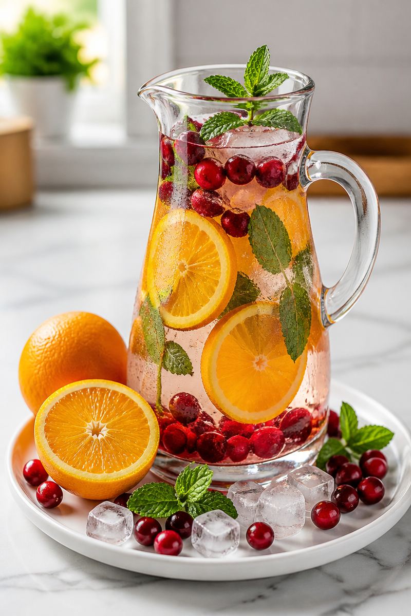 Refreshing Cranberry And Orange Fall Detox Water Refreshing Cranberry And Orange Fall Detox Water