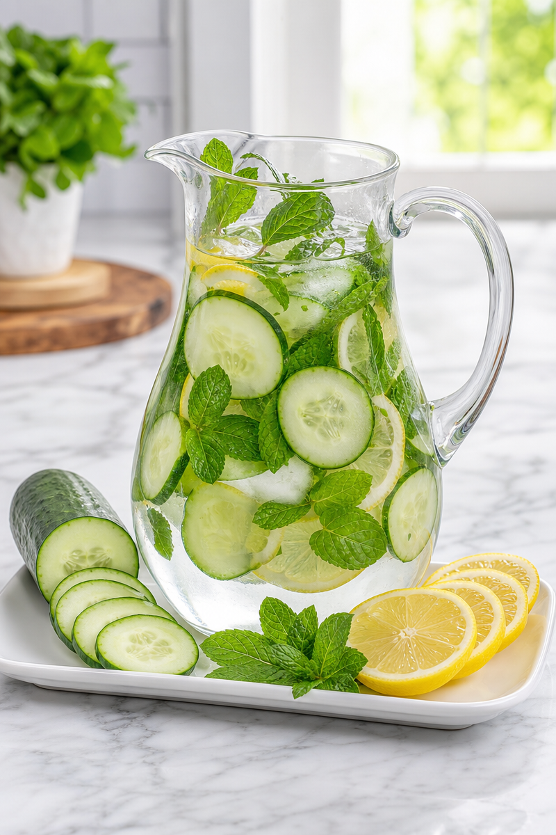 Refreshing Cucumber Mint Detox Water Refreshing Cucumber Mint Detox Water