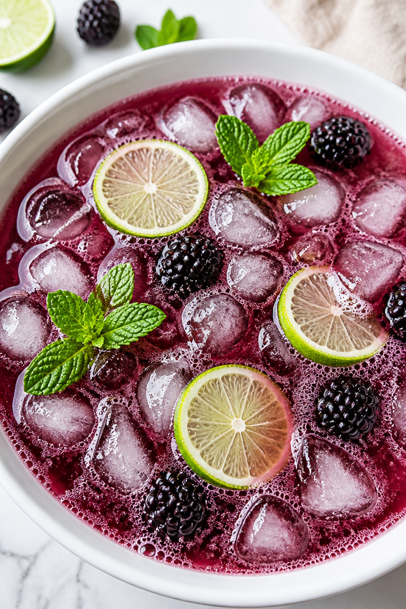 Refreshing Sparkling Blackberry Lime Mocktail