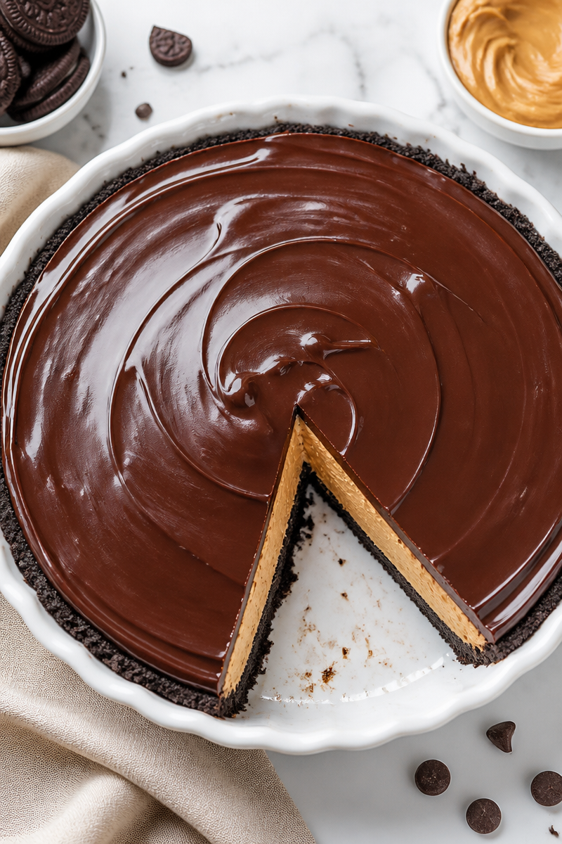 Rich No Bake Chocolate Peanut Butter Pie Rich No Bake Chocolate Peanut Butter Pie