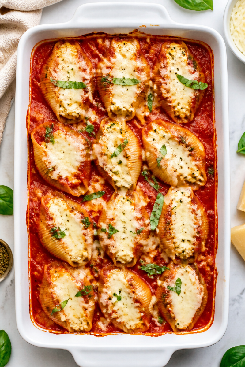 Ricotta Stuffed Shells Recipe Ricotta Stuffed Shells Recipe