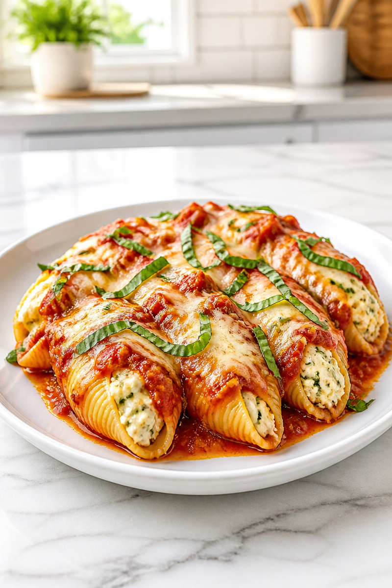 Ricotta Stuffed Shells Recipe Ricotta Stuffed Shells Recipe