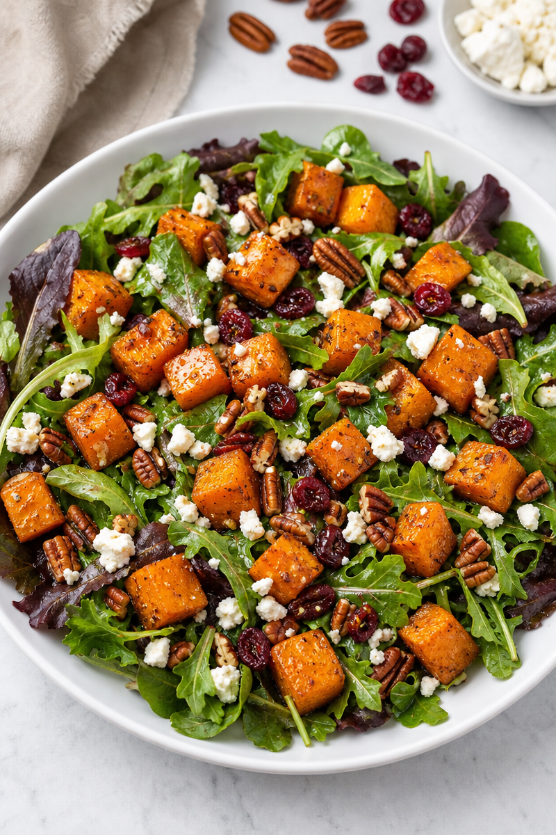 Roasted Butternut Squash and Pecan Salad Roasted Butternut Squash and Pecan Salad