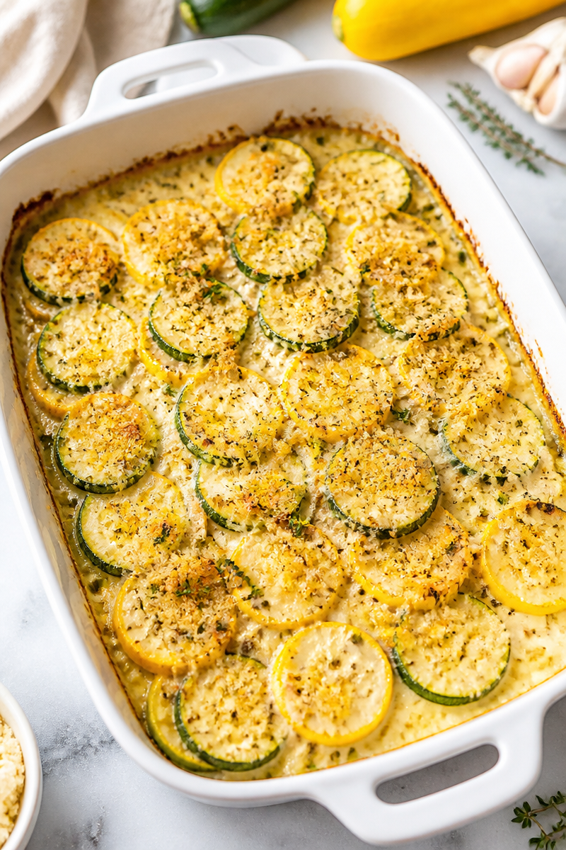Roasted Zucchini and Squash Gratin Roasted Zucchini and Squash Gratin
