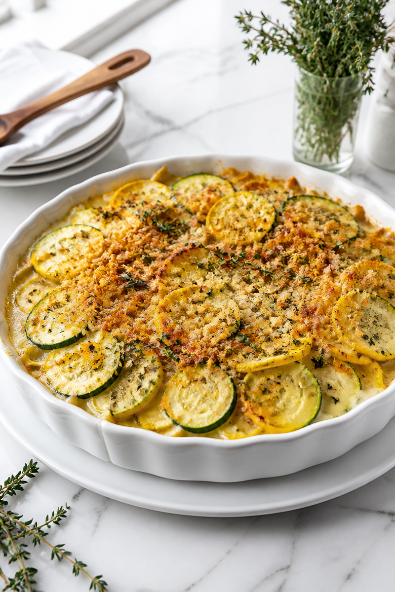 Roasted Zucchini and Squash Gratin Roasted Zucchini and Squash Gratin
