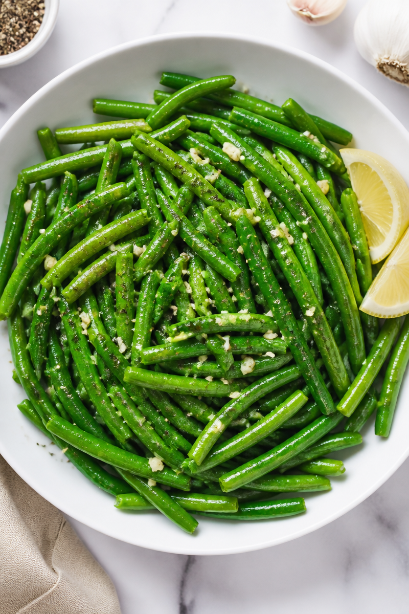 Saut&eacute;ed Garlic Butter Green Bean