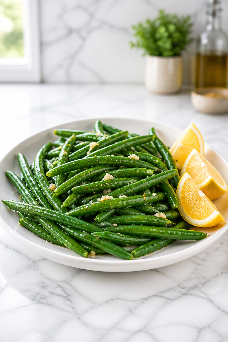 Saut&eacute;ed Garlic Butter Green Bean