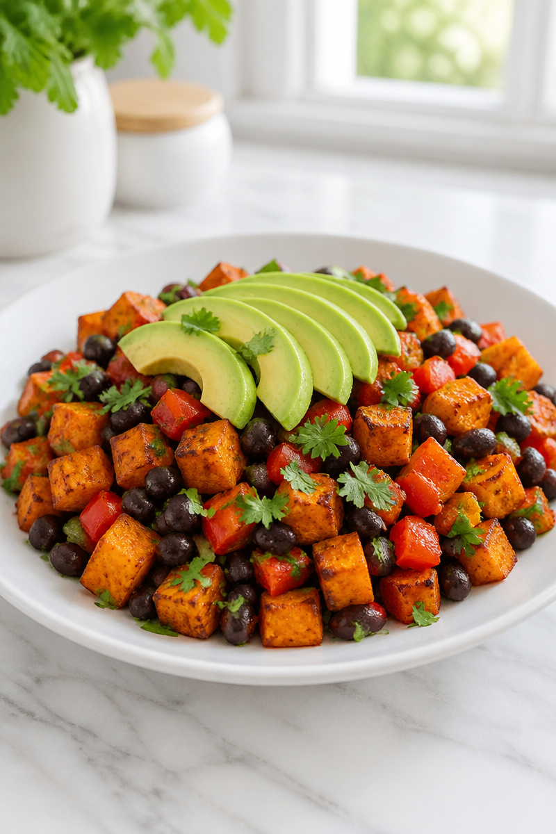 Savory Sweet Potato Dinner Bowl with Black Beans Savory Sweet Potato Dinner Bowl with Black Beans