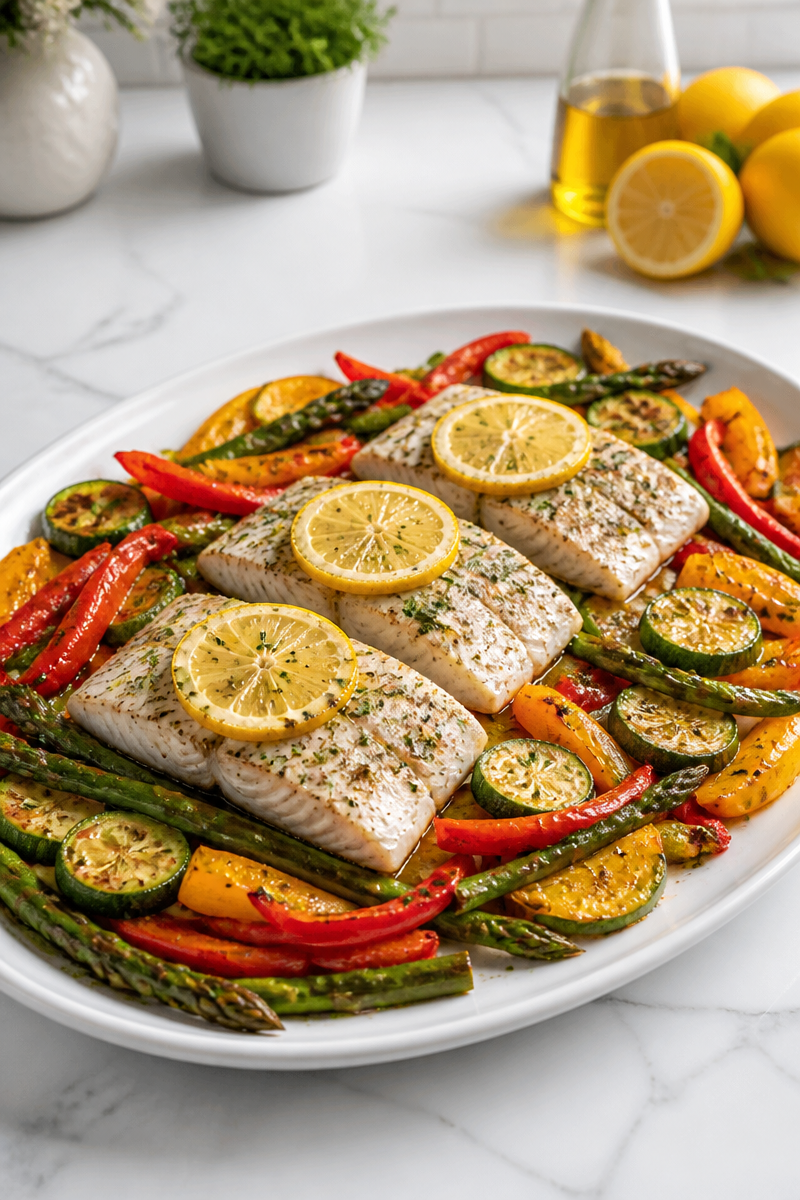 Sheet Pan Garlic Herb Halibut