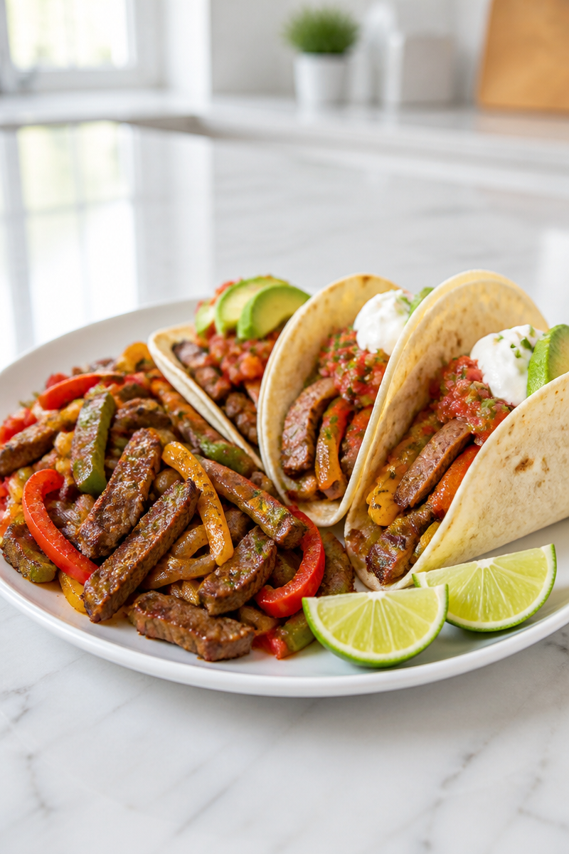 Sheet Pan Steak Fajita for Family Dinner Sheet Pan Steak Fajita for Family Dinner