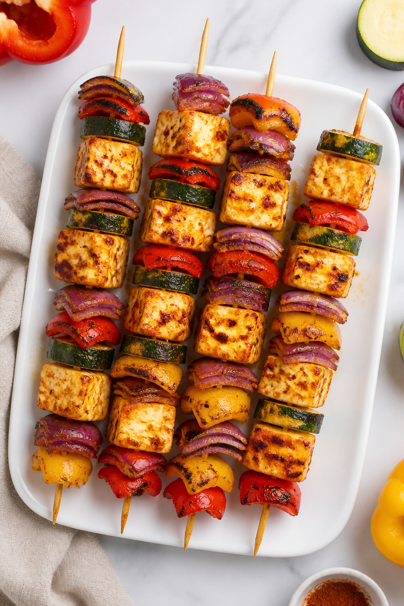 Smoky Halloumi And Vegetable Skewer Grilling Recipe Smoky Halloumi And Vegetable Skewer Grilling Recipe