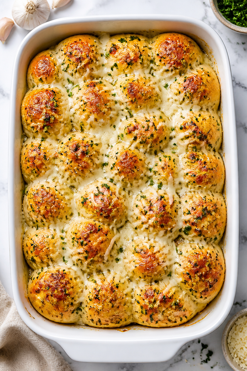 Soft Chewy Pull Apart Garlic Bread Recipe