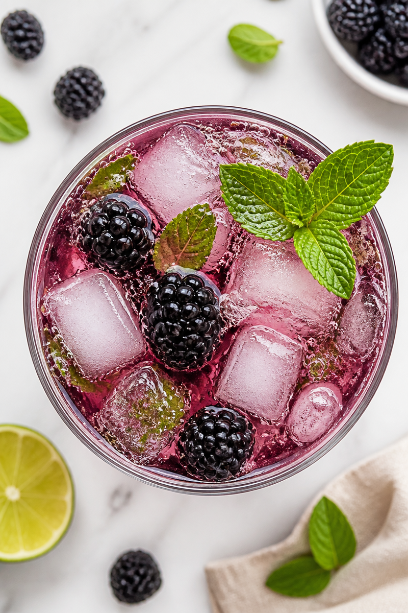 Sparkling Blackberry Mint Mocktail Recipe Sparkling Blackberry Mint Mocktail Recipe
