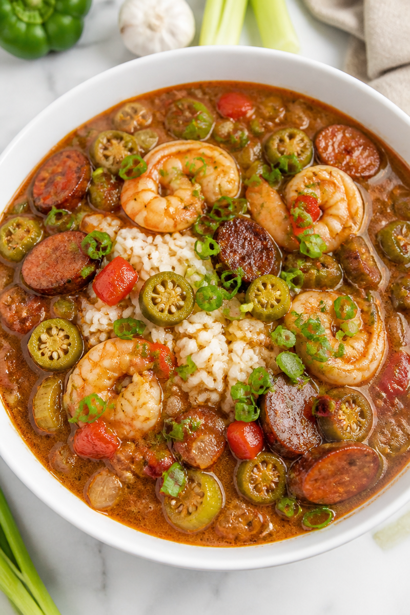 Spicy Cajun Beef Sausage Gumbo Recipe