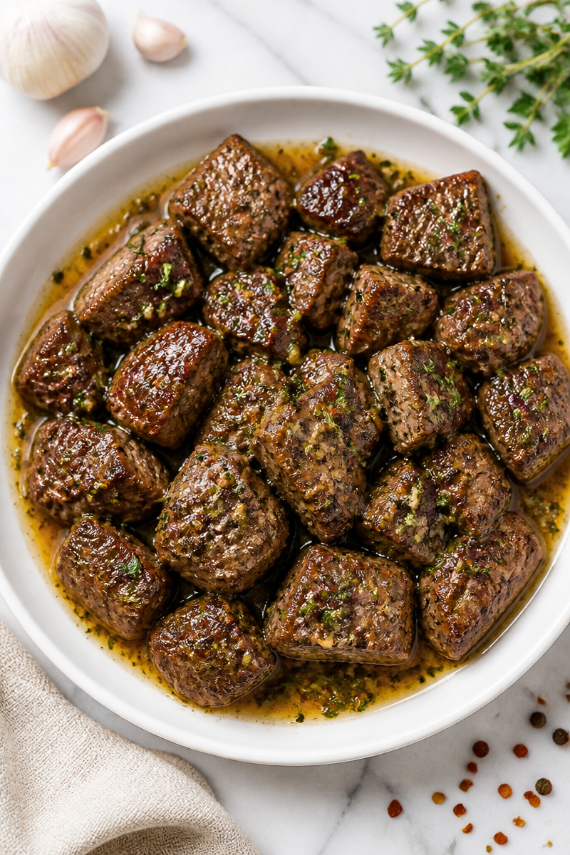 Spicy Garlic Butter And Herb Steak Bite Spicy Garlic Butter And Herb Steak Bite