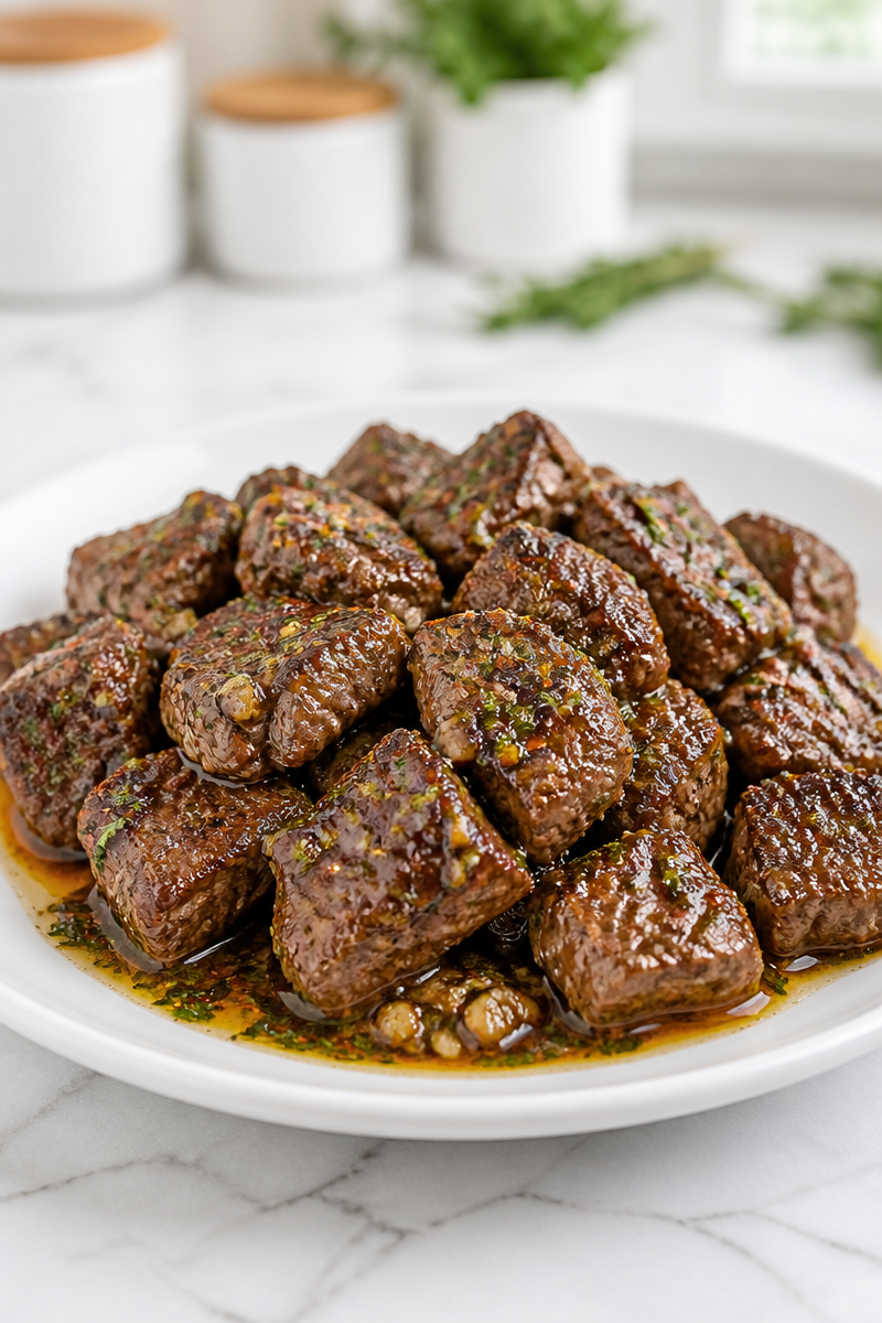 Spicy Garlic Butter And Herb Steak Bite Spicy Garlic Butter And Herb Steak Bite