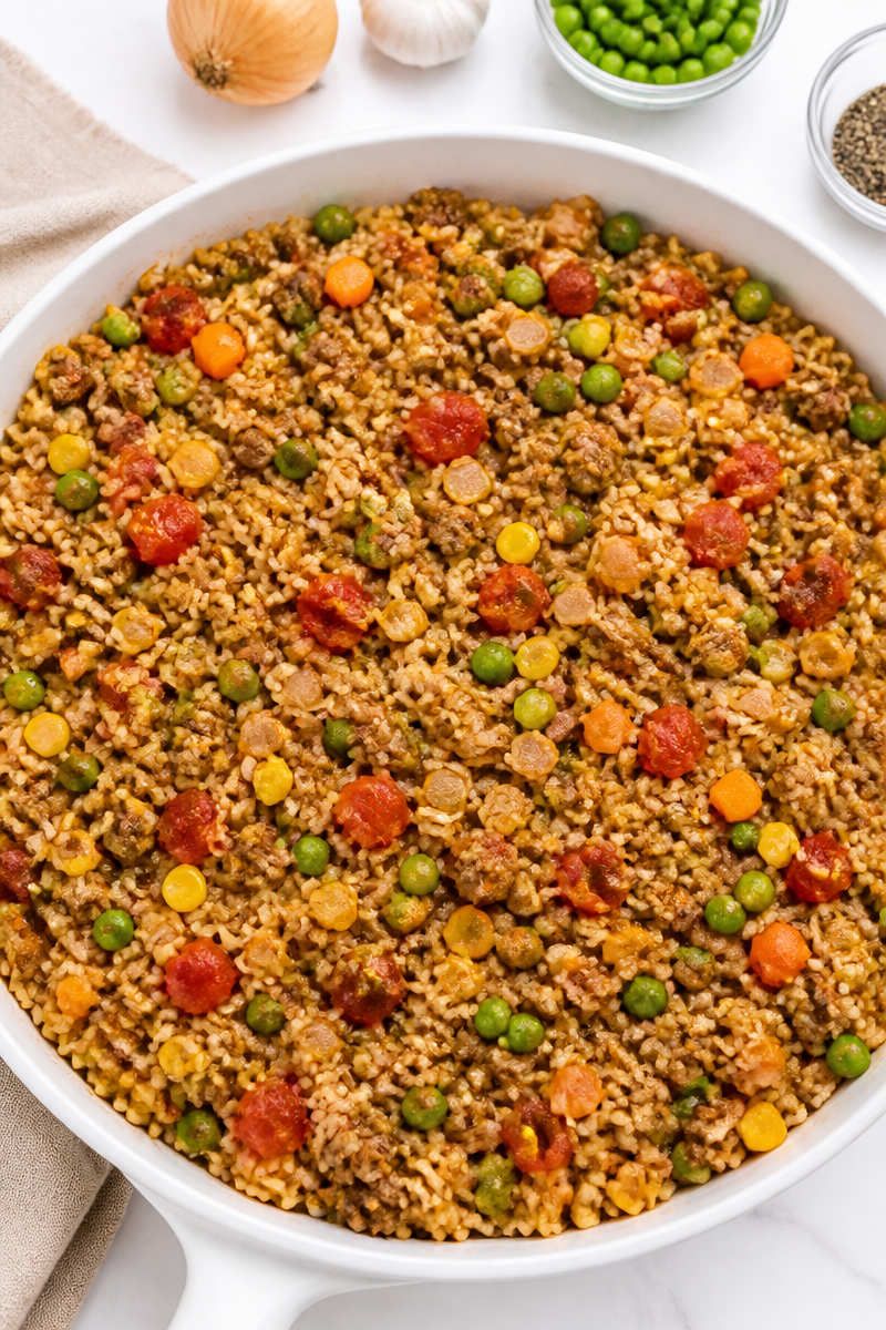 Spicy Ground Beef And Rice Skillet Quick Dinner Idea