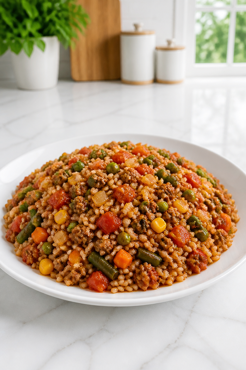 Spicy Ground Beef And Rice Skillet Quick Dinner Idea