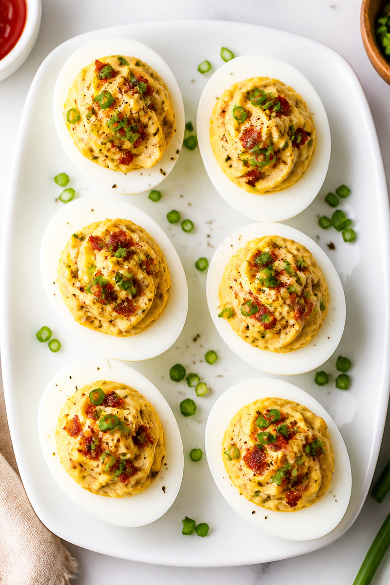 Spicy Sriracha And Turkey Bacon Deviled Egg Recipe Best Spicy Sriracha And Turkey Bacon Deviled Egg Recipe Best