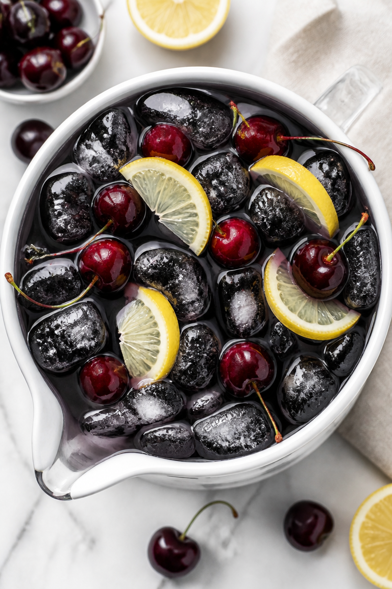 Spooky Black Magic Cherry Lemonade Halloween Mocktail Drink Spooky Black Magic Cherry Lemonade Halloween Mocktail Drink