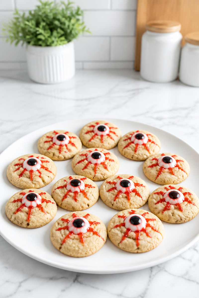 Spooky Bleeding Eyeball Sugar Halloween Cookie Spooky Bleeding Eyeball Sugar Halloween Cookie