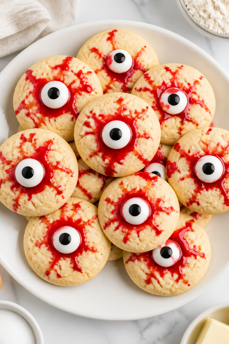 Spooky Bleeding Eyeball Sugar Halloween Cookie Spooky Bleeding Eyeball Sugar Halloween Cookie