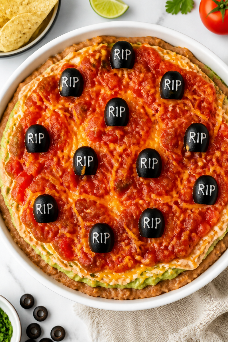 Spooky Graveyard Taco Dip Bowl