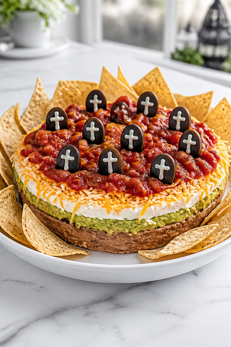 Spooky Graveyard Taco Dip Bowl