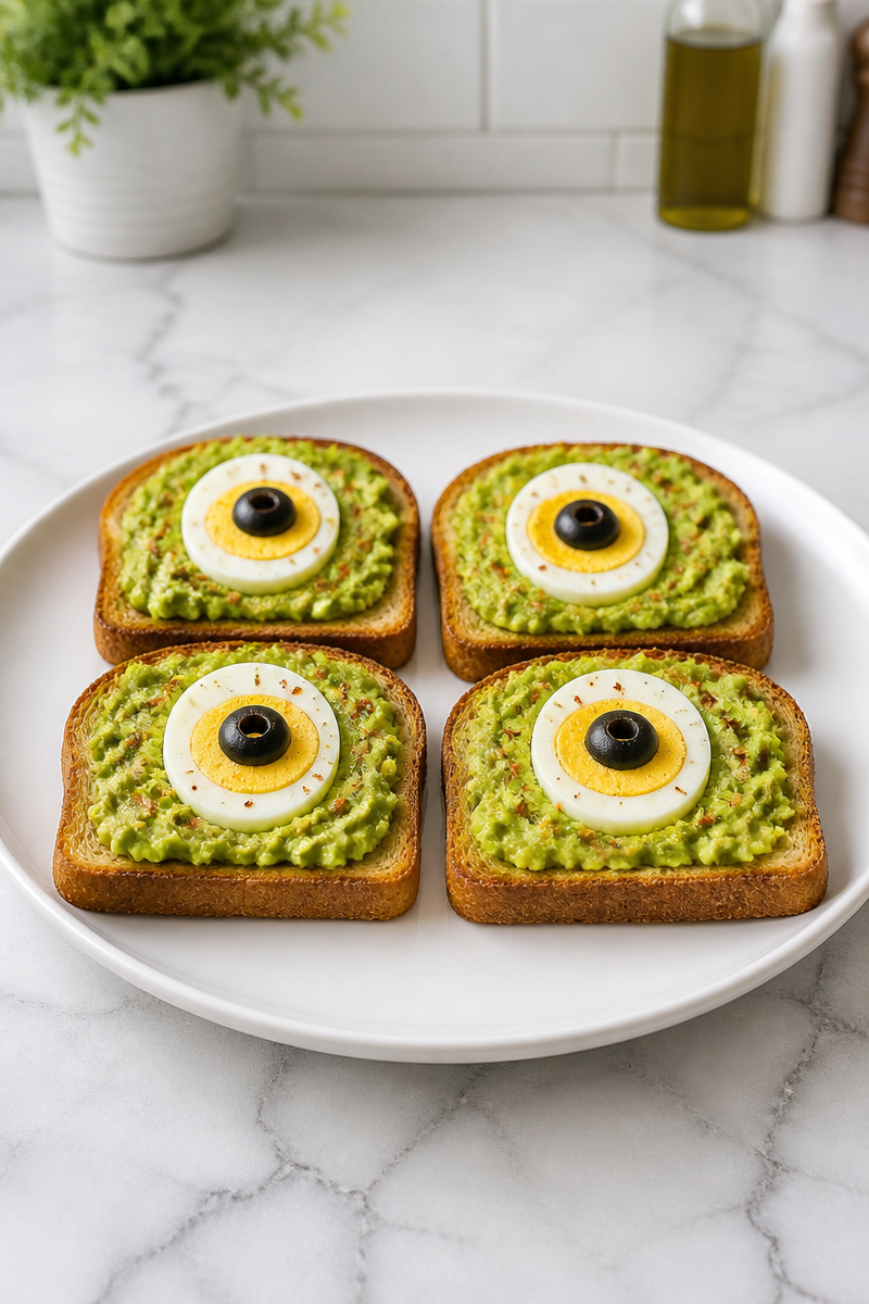 Spooky Monster Eye Avocado Toast Halloween Breakfast Spooky Monster Eye Avocado Toast Halloween Breakfast