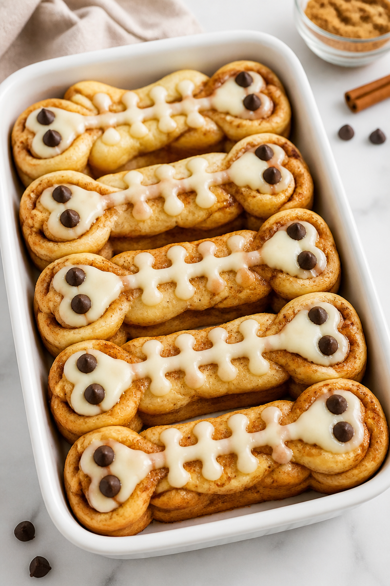 Spooky Skeleton Bone Cinnamon Roll Spooky Skeleton Bone Cinnamon Roll