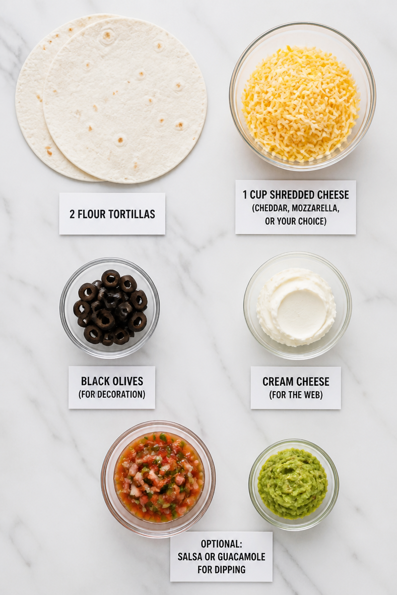 Spooky Spider Web Cheese Quesadilla Spooky Spider Web Cheese Quesadilla