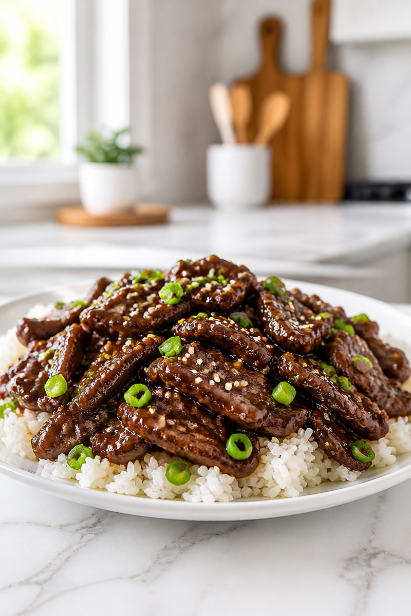Sticky Sweet And Savory Mongolian Beef Dinner