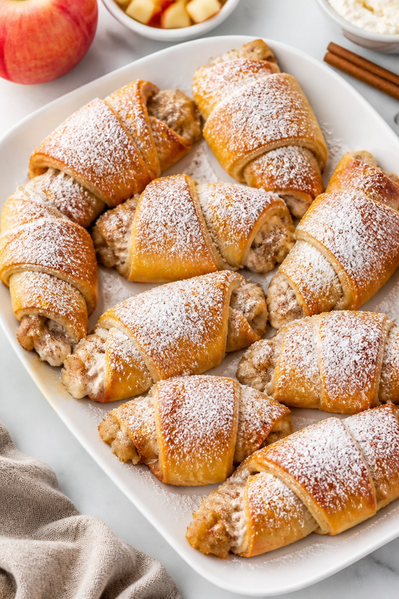 Sweet Apple Cinnamon Cream Cheese Crescent Roll Recipe