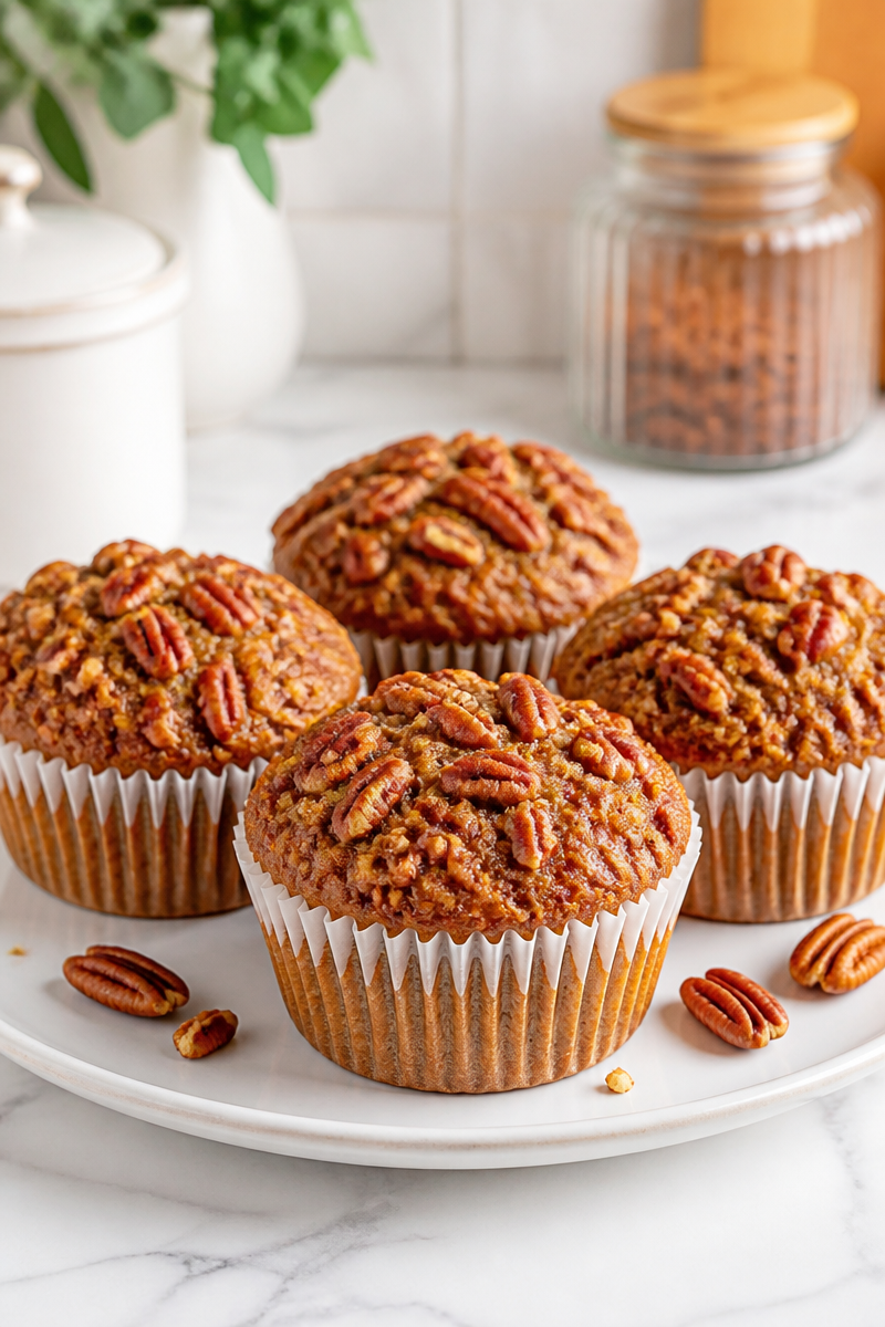 Sweet Brown Sugar Pecan Pie Muffin Baking Sweet Brown Sugar Pecan Pie Muffin Baking